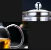 Round Borosilicate Glass Teapot with Stainless Steel Infuser – Heat Resistant Tea Pot