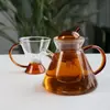 Contemporary conical borosilicate glass teapot designed for home, cafés, and tea houses