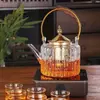 Glass Tea Ware Set with Cups for Cafe Hotel and Wholesale Supply