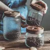 Stylish Jiateng reusable hammered glass jars for kitchen countertop and home decor organization