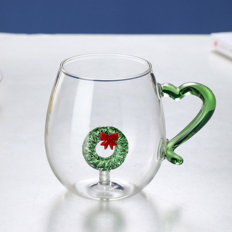 Jiateng clear glass cup with 3D starfish inside, elegant and functional, great gift for birthdays, holidays, or ocean lovers