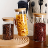 Jiateng bamboo lid glass jars, functional and stylish, perfect for housewarming, holidays, or home kitchen organization