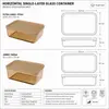 1270ml rectangular borosilicate glass food storage container measuring 22.4 by 16.1 by 5.6cm with beige polypropylene lid